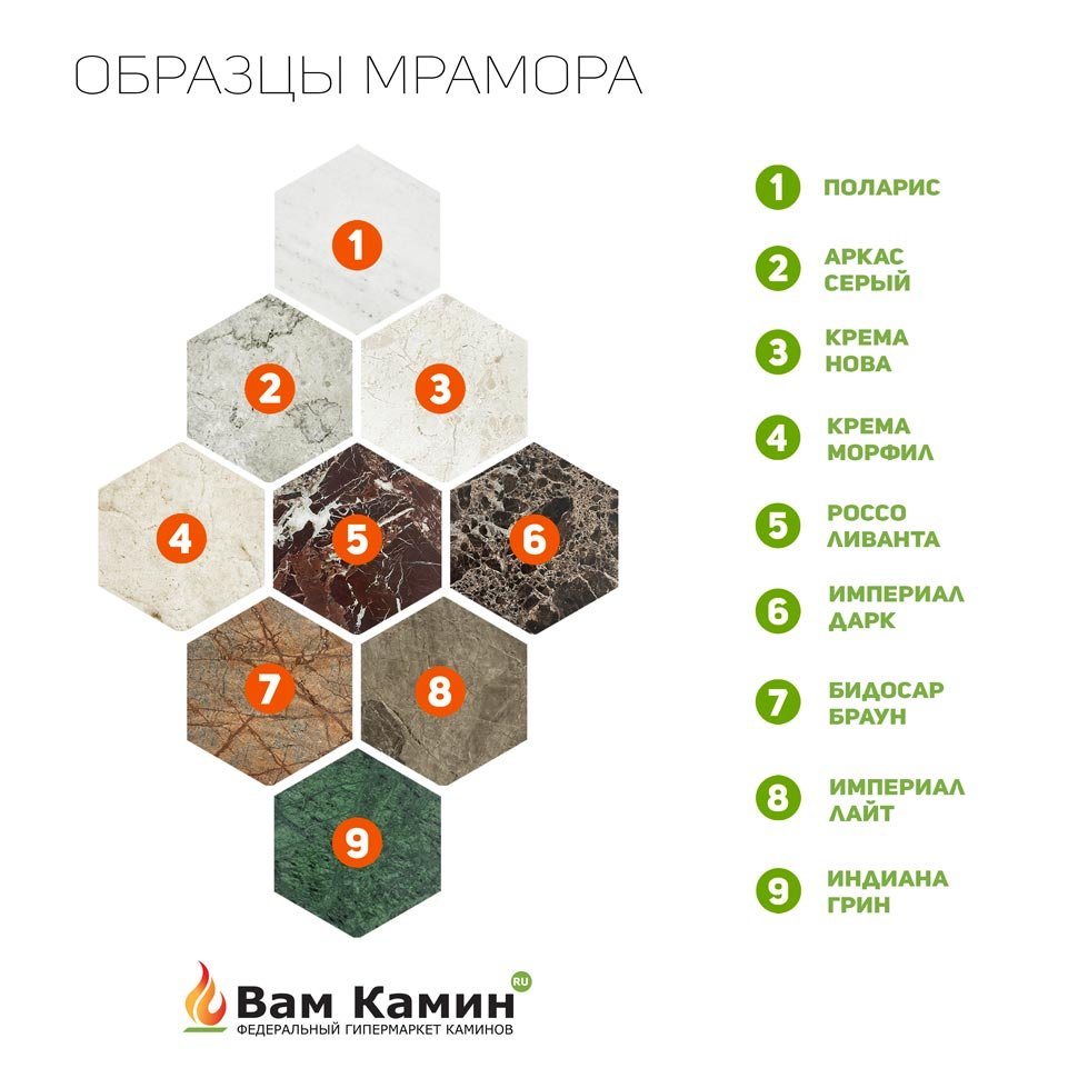 Биокамин в мраморном портале SteelHeat Lima S