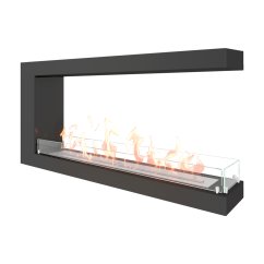 Биокамин торцевой SteelHeat LONG 1100